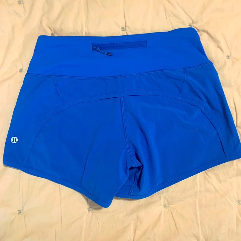 Lululemon size royal blue speedy shorts. size 2 with 4” inseam